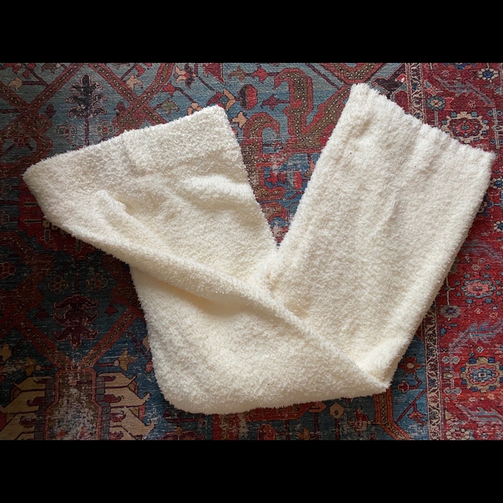 SKIMS Cozy Knit Pant; Bone, Small